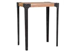 Miliboo Table De Bar / Bar-Table haute industrielle rectangulaire en bois manguier massif et métal L88 cm MADISON