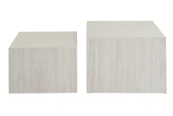 Miliboo Table Basse-Tables basses gigognes design effet travertin (lot de 2) CALLA