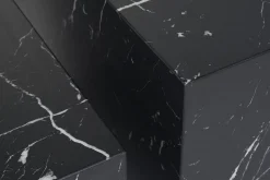 Miliboo Table Basse-Tables basses gigognes design effet marbre noir (lot de 2) CALLA