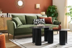 Miliboo Table Basse-Tables basses gigognes design en bois noir (lot de 2) FOLEEN