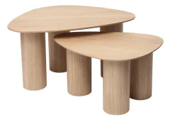 Miliboo Table Basse-Tables basses gigognes design en bois clair (lot de 2) FOLEEN