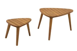 Miliboo Table De Jardin-Tables basses gigognes en bois massif (lot de 2) ELQUI