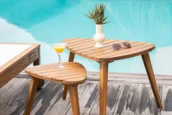 Miliboo Table De Jardin-Tables basses gigognes en bois massif (lot de 2) ELQUI