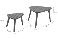 Miliboo Table De Jardin-Tables basses gigognes en bois massif (lot de 2) ELQUI