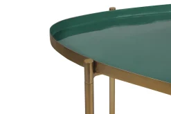 Miliboo Table Basse-Tables basses gigognes laquées vert-cyan et vert (lot de 3) ZURIA
