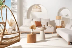 Miliboo Table Basse|Table D'appoint-Tables basses gigognes ovales scandinaves bois clair finition chêne (lot de 2) WOODY