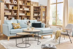 Miliboo Table Basse-Tables basses gigognes rondes bois manguier massif (lot de 2) BARREL