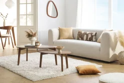 Miliboo Table Basse-Tables basses gigognes scandinaves bois foncé noyer (lot de 2) ARTIK