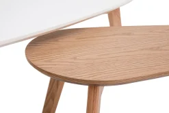 Miliboo Table Basse-Tables basses gigognes scandinaves bois clair chêne et blanc (lot de 2) ARTIK