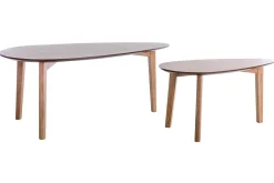Miliboo Table Basse-Tables basses gigognes scandinaves bois clair chêne (lot de 2) ARTIK
