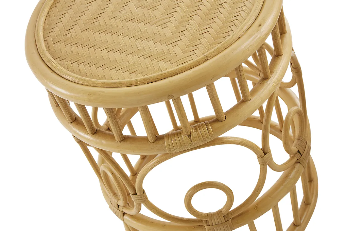 Miliboo Table Basse-Tables basses rondes en rotin et bambou D70 cm et D40 cm (lot de 2) SORAYA