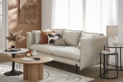 Miliboo Table D'appoint-Tables d'appoint gigognes en verre trempé et métal noir TAHL