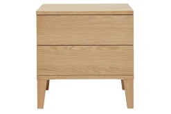 Miliboo Table De Chevet-Tables de chevet avec rangements 2 tiroirs scandinave bois clair chêne L50 cm (lot de 2) FREDDY