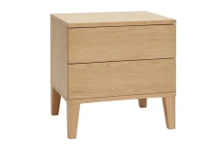Miliboo Table De Chevet-Tables de chevet avec rangements 2 tiroirs scandinave bois clair chêne L50 cm (lot de 2) FREDDY