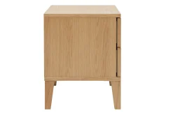 Miliboo Table De Chevet-Tables de chevet avec rangements 2 tiroirs scandinave bois clair chêne L50 cm (lot de 2) FREDDY