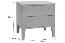 Miliboo Table De Chevet-Tables de chevet avec rangements 2 tiroirs scandinave bois clair chêne L50 cm (lot de 2) FREDDY
