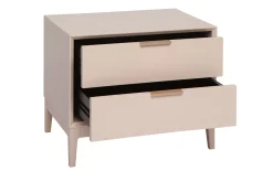 Miliboo Table De Chevet-Tables de chevet rose et métal doré avec rangements L60 cm (lot de 2) GIANA