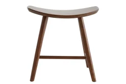 Miliboo Chaise Design|Chaise En Bois-Tabouret bas bois foncé H46.5 DEMORY