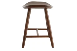 Miliboo Chaise Design|Chaise En Bois-Tabouret bas bois foncé H46.5 DEMORY