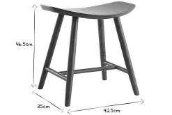 Miliboo Chaise Design|Chaise En Bois-Tabouret bas bois foncé H46.5 DEMORY