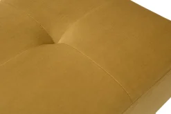 Miliboo Chaise Design-Tabouret bas en tissu effet velours texturé bronze et métal noir H46 cm GUESTA