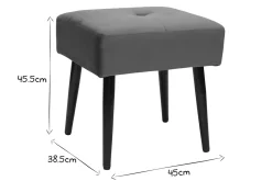 Miliboo Chaise Design-Tabouret bas en velours terre brulée et métal noir H46 cm GUESTA