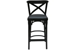 Miliboo Tabouret De Bar-Tabouret de bar bistrot hêtre massif noir H65 cm MARCEL