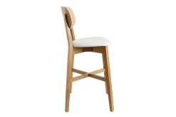 Miliboo Tabouret De Bar-Tabouret de bar bois clair chêne et blanc H65 cm LUCIA