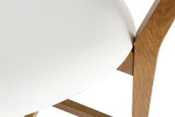 Miliboo Tabouret De Bar-Tabouret de bar bois clair chêne et blanc H65 cm LUCIA