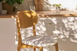 Miliboo Tabouret De Bar-Tabouret de bar bois clair chêne et blanc H65 cm LUCIA