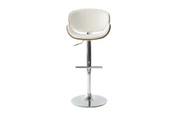Miliboo Tabouret De Bar-Tabouret de bar design blanc et bois foncé WALNUT