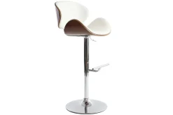 Miliboo Tabouret De Bar-Tabouret de bar design blanc et bois foncé WALNUT