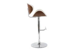 Miliboo Tabouret De Bar-Tabouret de bar design blanc et bois foncé WALNUT
