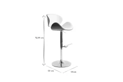 Miliboo Tabouret De Bar-Tabouret de bar design blanc et bois foncé WALNUT