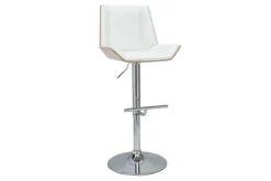 Miliboo Tabouret De Bar-Tabouret de bar design blanc et bois clair MELKIOR