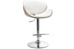 Miliboo Tabouret De Bar-Tabouret de bar design blanc et bois clair WALNUT