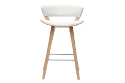 Miliboo Tabouret De Bar-Tabouret de bar design blanc et bois clair H65 cm SYRAH