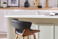 Miliboo Tabouret De Bar-Tabouret de bar design blanc et bois clair H65 cm SYRAH