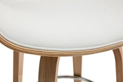 Miliboo Tabouret De Bar-Tabouret de bar design blanc et bois clair 65 cm ARAMIS