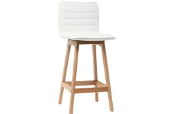 Miliboo Tabouret De Bar-Tabouret de bar design bois et blanc 65 cm (lot de 2) EMMA