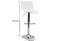 Miliboo Tabouret De Bar-Tabouret de bar design en plexiglas transparent (lot de 2) SATURNE