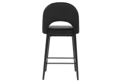 Miliboo Tabouret De Bar-Tabouret de bar design en velours noir et métal H69 cm BELLEROSE