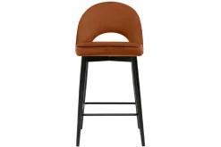 Miliboo Tabouret De Bar-Tabouret de bar design en velours terre brûlée et métal H69 cm BELLEROSE
