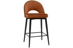 Miliboo Tabouret De Bar-Tabouret de bar design en velours terre brûlée et métal H69 cm BELLEROSE