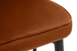 Miliboo Tabouret De Bar-Tabouret de bar design en velours terre brûlée et métal H69 cm BELLEROSE