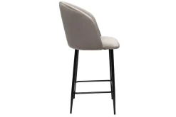 Miliboo Tabouret De Bar-Tabouret de bar design en velours taupe H68 cm VANITY