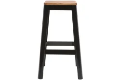 Miliboo Tabouret De Bar-Tabouret de bar design noir et bois H75 cm NICK