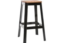 Miliboo Tabouret De Bar-Tabouret de bar design noir et bois H75 cm NICK