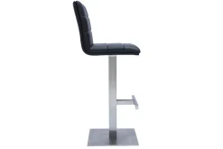 Miliboo Tabouret De Bar-Tabouret de bar design noir et inox brossé NENY