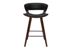 Miliboo Tabouret De Bar-Tabouret de bar design noir et bois foncé H65 cm SYRAH